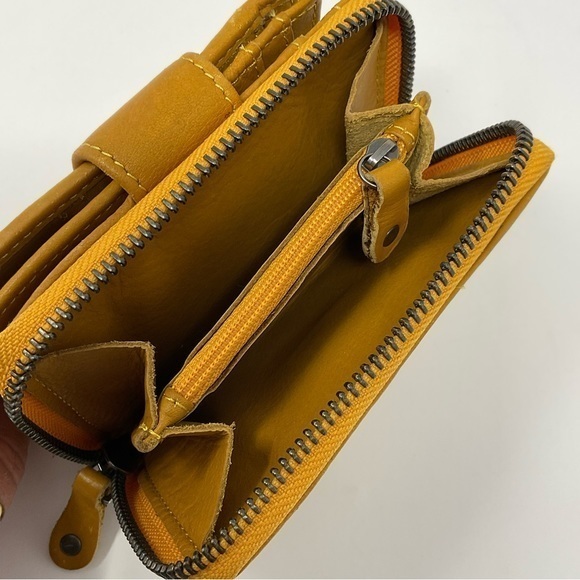Harbor 2nd Isidora Flap Wallet Mustard Yellow - Picture 7 of 11